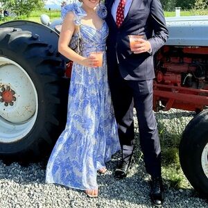 Fritillaria Dress in Blue Floral ASTR the Label